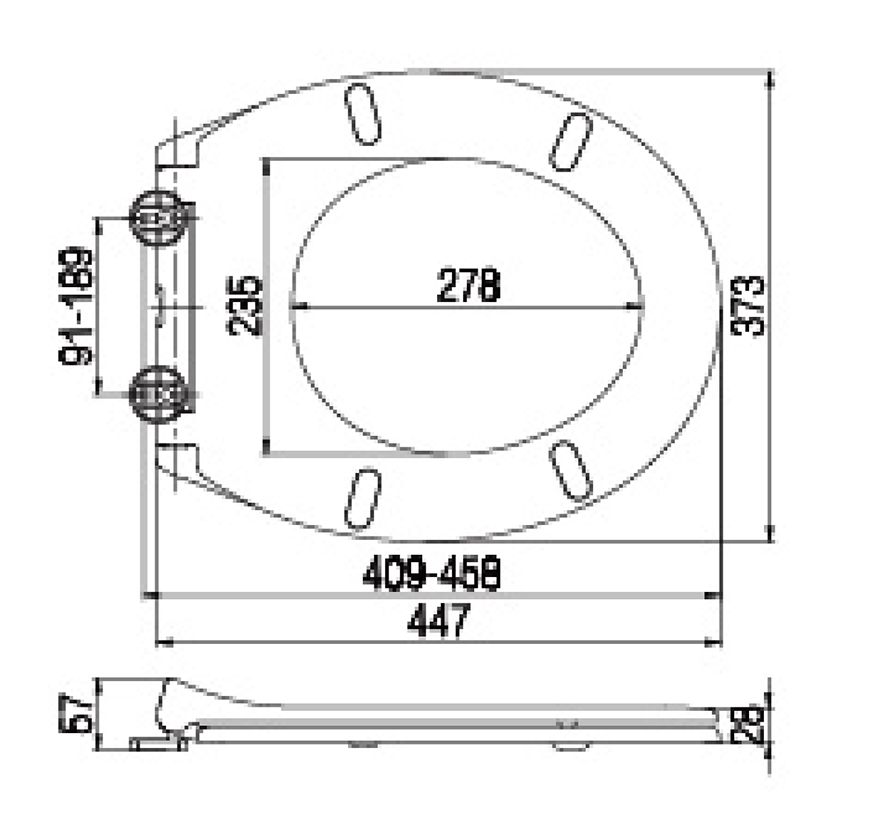 مقعد المرحاض PP جولة التصميم الأوروبي القياسي BP0136Q3